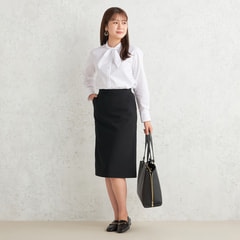ブラックスカート 2wayストレッチ セミタイトスカート 黒 セットアップ着用可