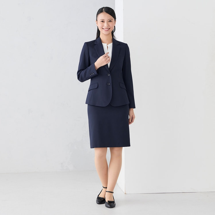 ビジネスから就活まで】究極の就活スーツ 洗える 360°キレイ 紺無地