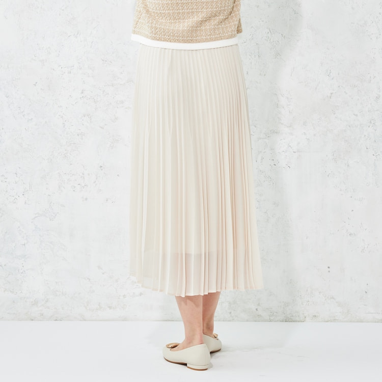 プリーツコットンスカート - ホワイト - レディース | H&M JP
