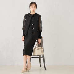 ≪MERY10月掲載≫【WEB限定商品】黒ツイードタイトスカート ≪MERY10月掲載≫【WEB限定商品】黒ツイードタイトスカート