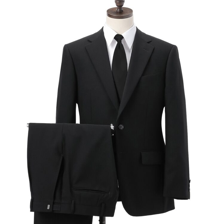 （美品）AOKI LES MUESスーツセット（上7号、下5号）mework 盛夏】シングルフォーマルスーツ LES MUES（ベーシック
