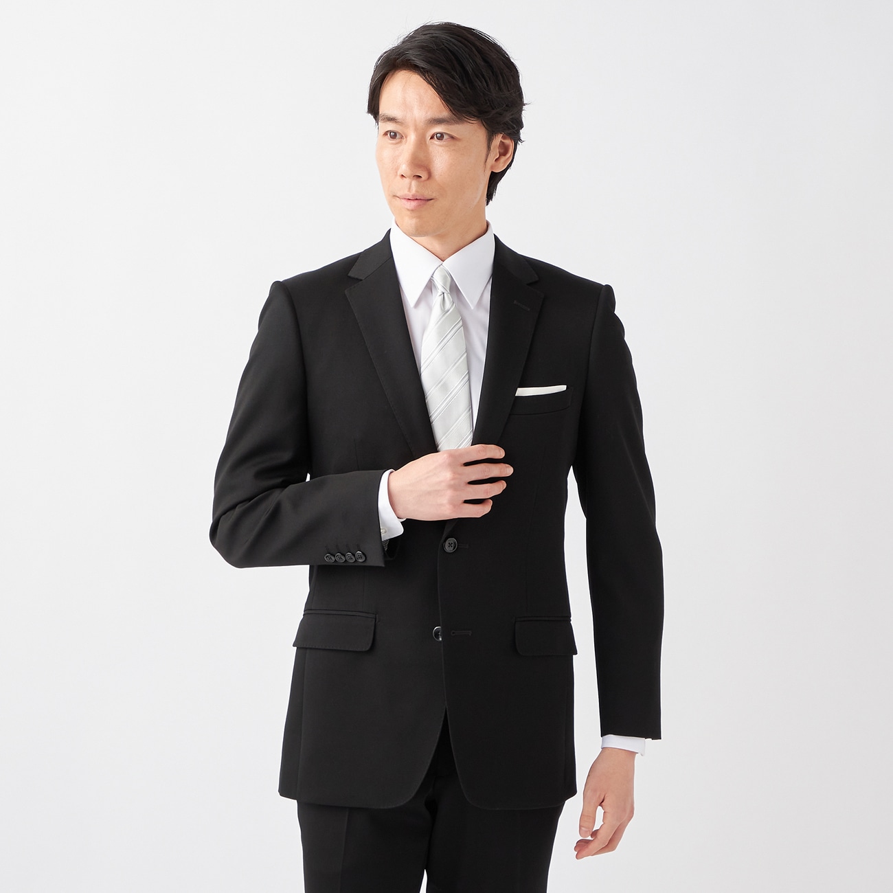 【通年】ナノブラック加工 シングルフォーマルスーツ JUNKO SHIMADA JS homme（スリムシルエット）