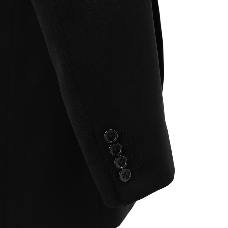 E体【通年】ナノブラック加工 シルク混 シングルフォーマルスーツ