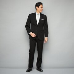 通年】ナノブラック加工 シルク混 シングルフォーマルスーツ