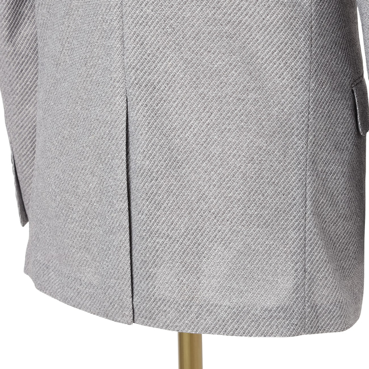 ももタグ付　J.PRESS リネンブレンド　ジャケット　ベージュ　L 尾州リネンブレンドニットジャケット ベージュ織柄 LES MUES