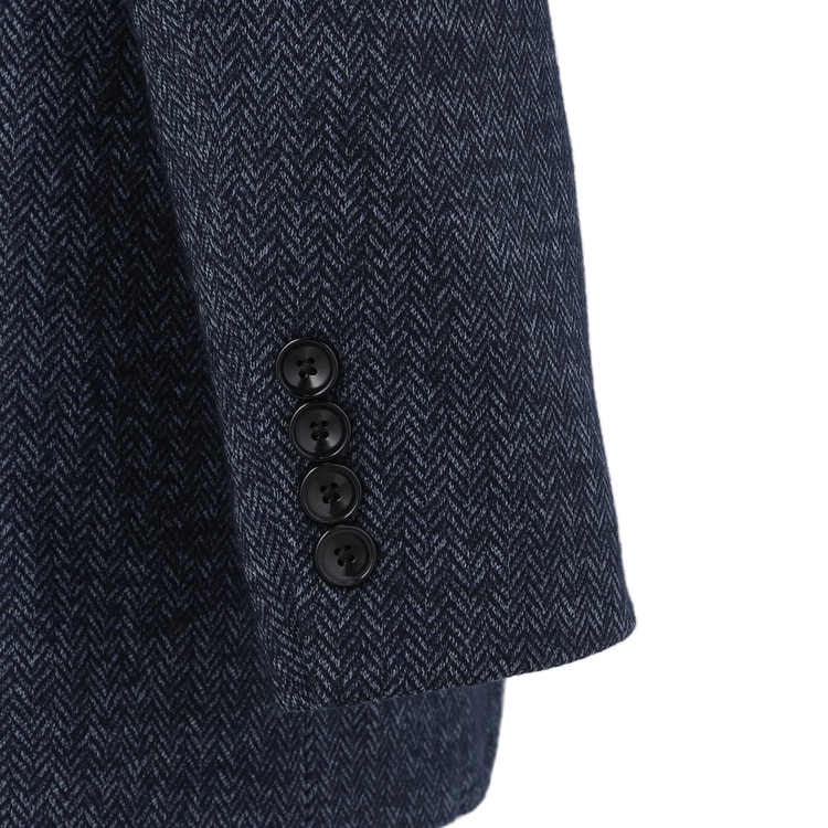 尾州ニットジャケット ブルーヘリンボーン LES MUES【AOKI公式通販】