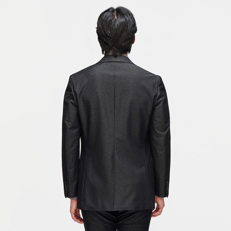 新品✨LES MUES　セットアップ　ウォッシャブル　ストレッチ　防シワ　黒 黒無地 洗える ストレッチスーツ LES MUES スリム【AOKI公式通販】