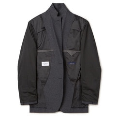 洗える スーパーストレッチ デニム調ジャケット 紺 LES MUES セット