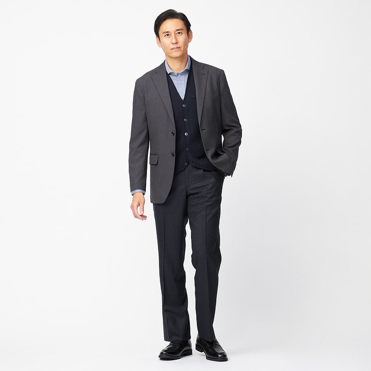 未使用 nude.mm リネン セットアップ 淡い ジャケット ブラック 