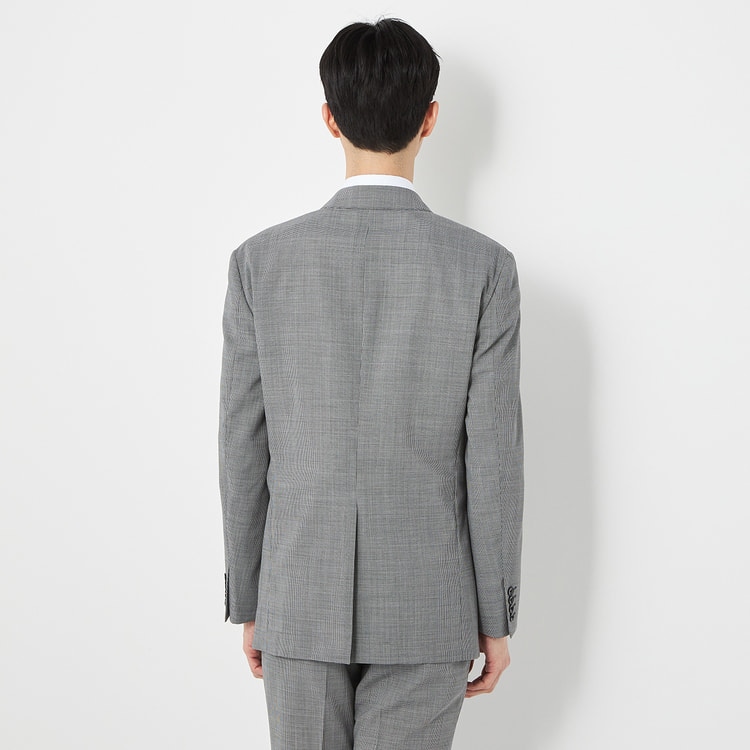 エアクール 洗える ウールブレンドジャケット 千鳥格子柄 LES MUES 