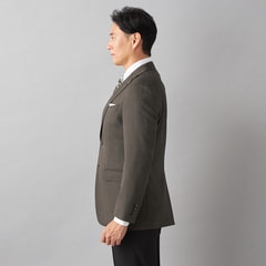 QOS】黒無地ジャケット スリム LES MUES セットアップ着用可