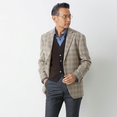 日本製生地 尾州ウールジャケット 格子柄 LES MUES【AOKI公式通販】