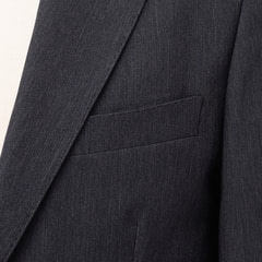 洗える ノンアイロンストレッチジャケット デニムルック LES MUES セットアップ着用可