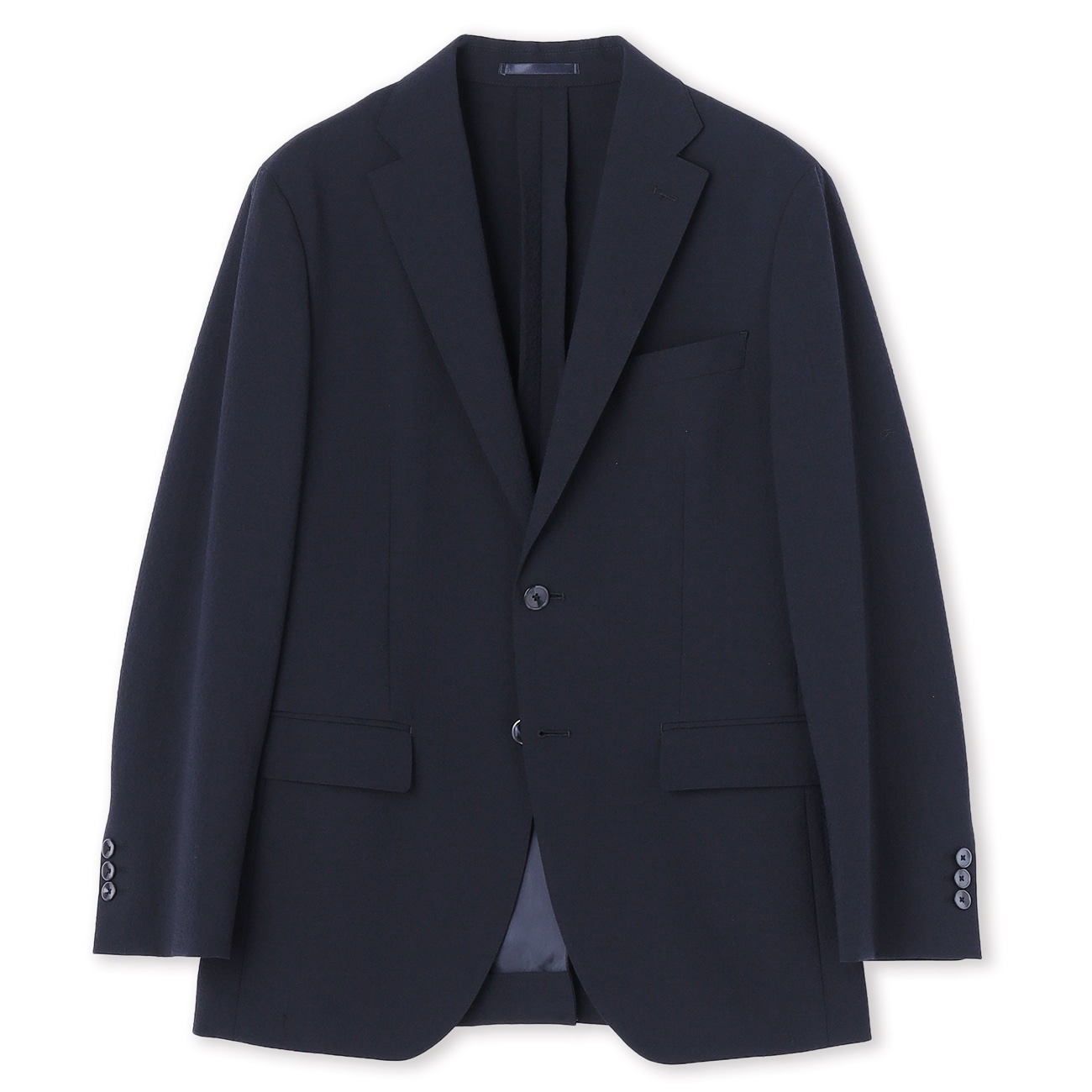 特別セール商品】【WEB限定商品】洗えるジャケット サッカー 紺 LES MU