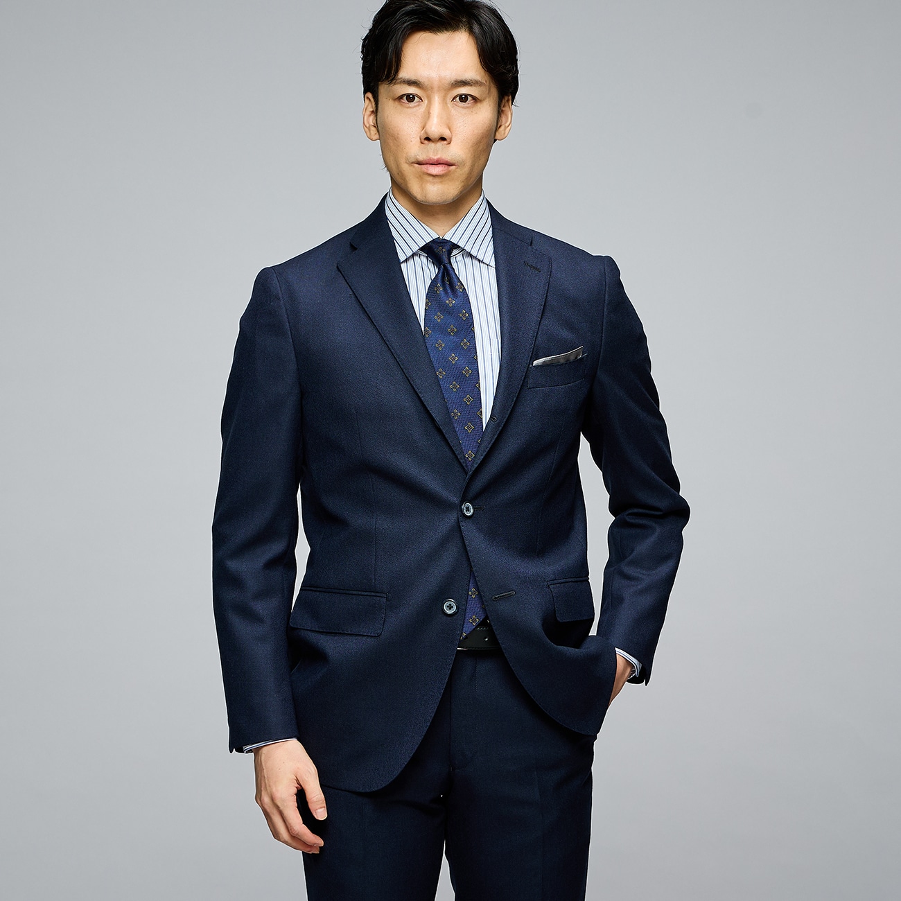 上質素材 Super110′s 段返り3つボタンジャケット JUNKO SHIMADA JS homme セットアップ着用可