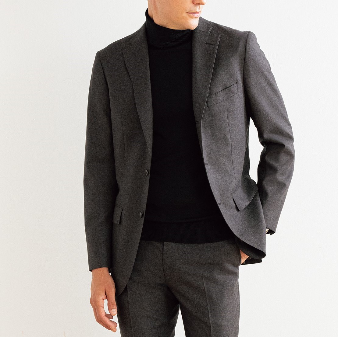 上質素材 Super110′s 段返り3つボタンジャケット JUNKO SHIMADA JS homme セットアップ着用可