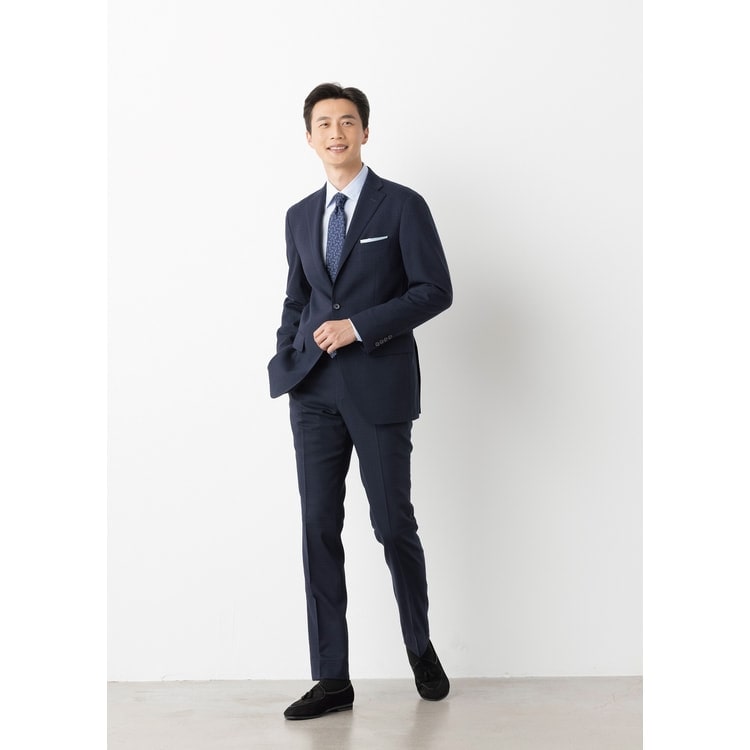 Super110′s 段返り3つボタンジャケットJUNKO SHIMADAスーツ 上質素材 Super110′s 段返り3つボタンジャケット JUNKO SHIM【AOKI