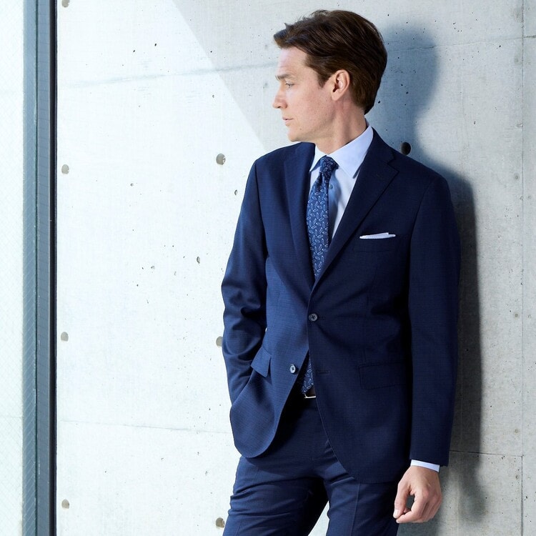 上質素材 Super110′s 段返り3つボタンジャケット JUNKO SHIM