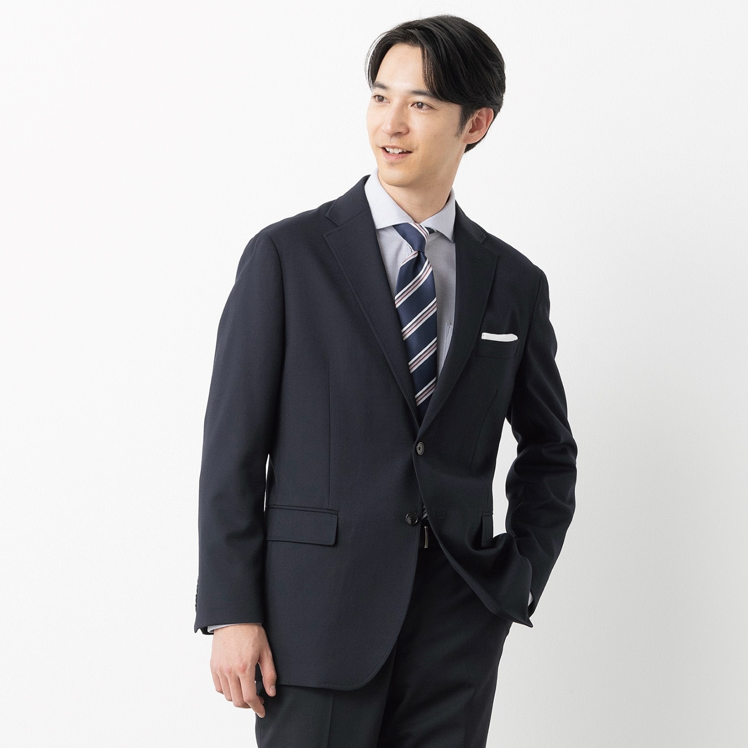 洗える ウールブレンドジャケット LES MUES セットアップ着用可