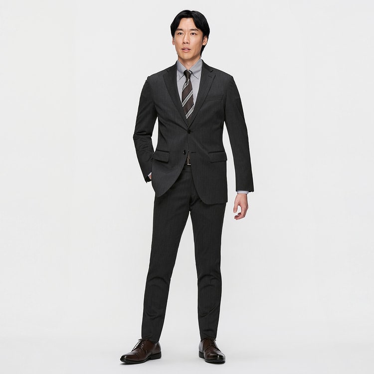 洗える ウールブレンドストレッチジャケット LES MUES セットアップ