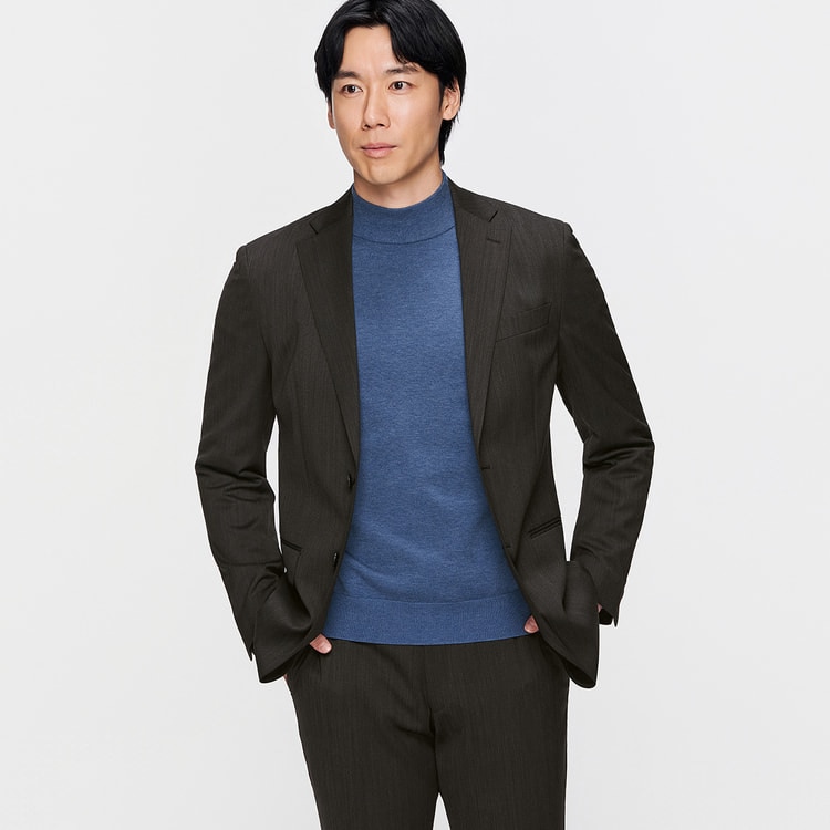 洗える ウールブレンドストレッチジャケット LES MUES セットアップ