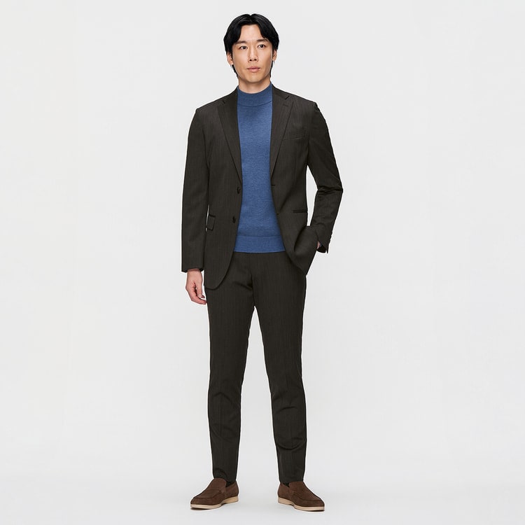 洗える ウールブレンドストレッチジャケット LES MUES セットアップ
