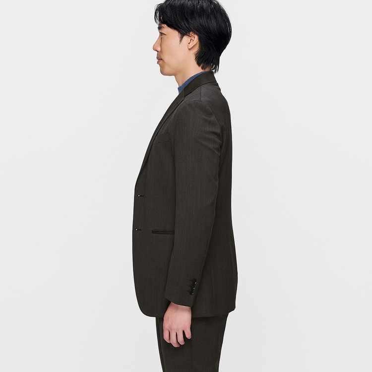 洗える ウールブレンドストレッチジャケット LES MUES セットアップ