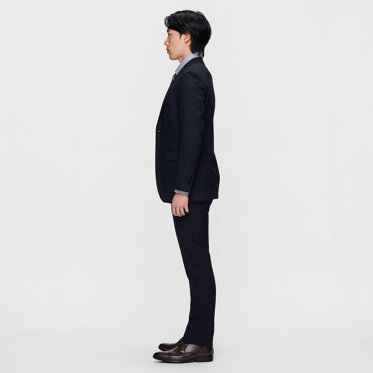 洗える スーパーストレッチウール混ジャケット LES MUES セットアップ