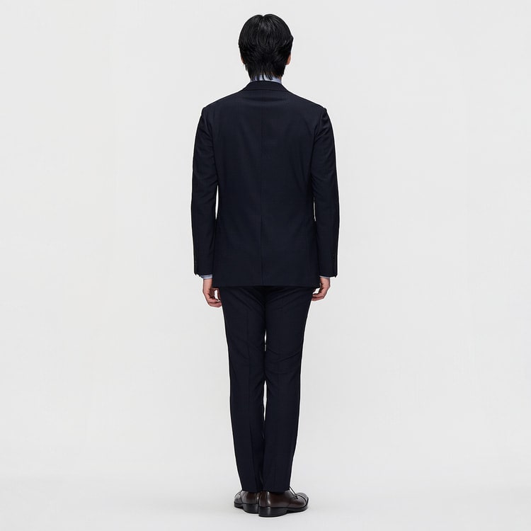 洗える スーパーストレッチウール混ジャケット LES MUES セットアップ