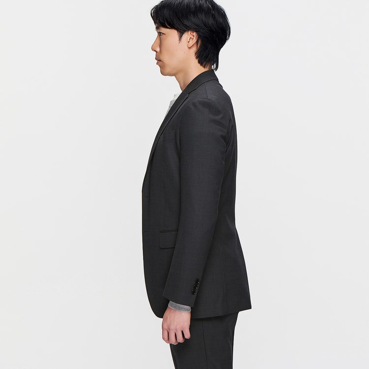 洗える スーパーストレッチウール混ジャケット LES MUES セットアップ