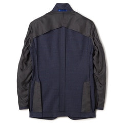 REDA 段返り3つボタンジャケット 紺 グレンチェック JUNKO SHIMA