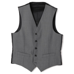 リバーシブルベスト 黒×グレー MAJI スリム 別売スーツあり【AOKI公式
