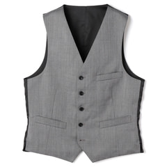 リバーシブルベスト｜黒×グレー｜スリムシルエット｜別売りスーツあり