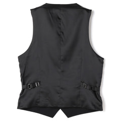 リバーシブルベスト 黒×グレー LES MUES スリム 別売りスーツあり