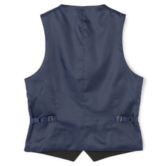 リバーシブルベスト｜黒・無地×紺・無地｜スリムシルエット｜別売