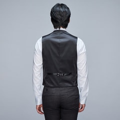 リバーシブルベスト グレー×チャコールグレー MAJI スリム 別売り
