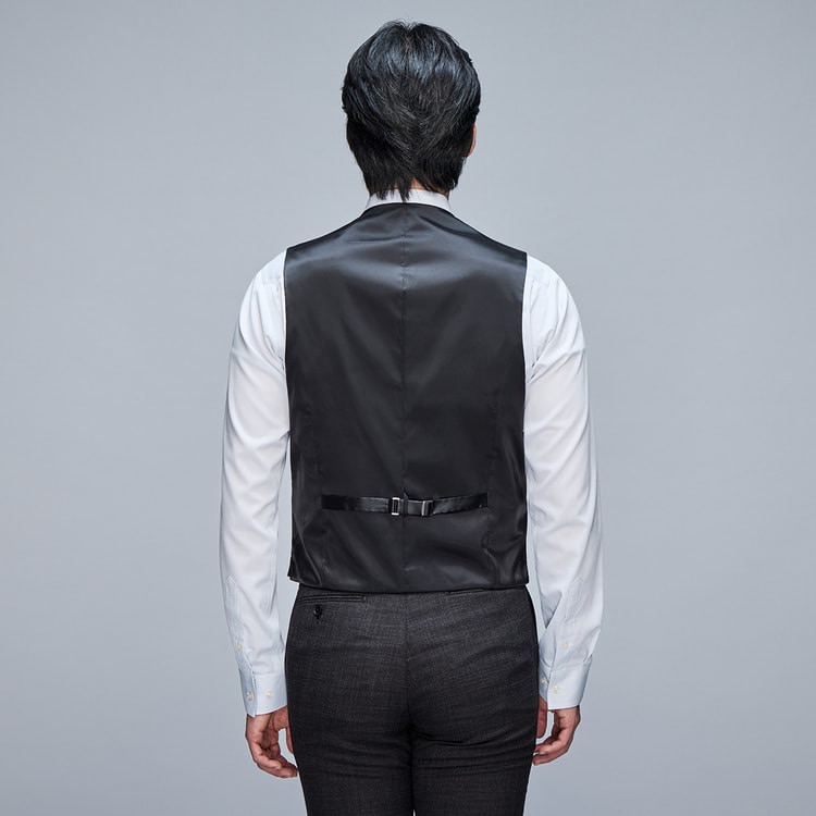 リバーシブルベスト グレー×チャコールグレー MAJI スリム 別売り