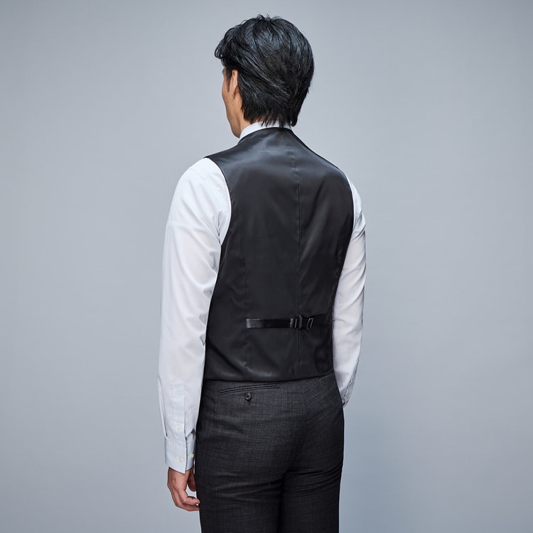 リバーシブルベスト グレー×チャコールグレー MAJI スリム 別売り