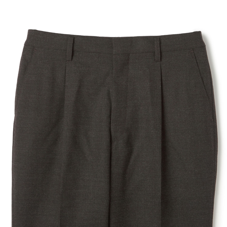 日本製 洗える 上質ウール エミネント ワンタックパンツ CAFE SOHO