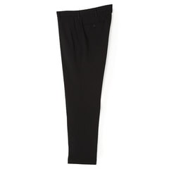 らくQパンツ】裾上げ済 ストレッチ テーパードノータック ウール