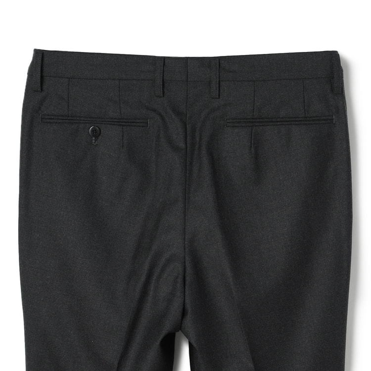 日本製 洗える タスマニアウールブレンド ワンタックパンツ エミネント