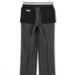 ウエストらくらく 洗える ノンアイロンストレッチ ワンタックパンツ LES MUES