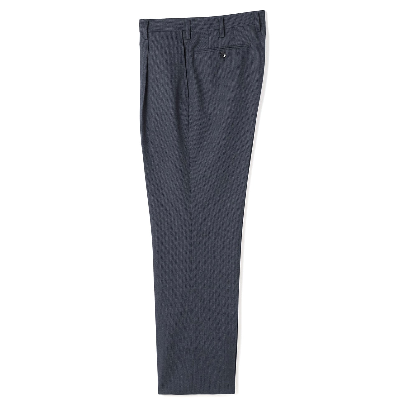 ウエストらくらく 洗える ノンアイロン ワンタックパンツ バーズアイ LES MUES