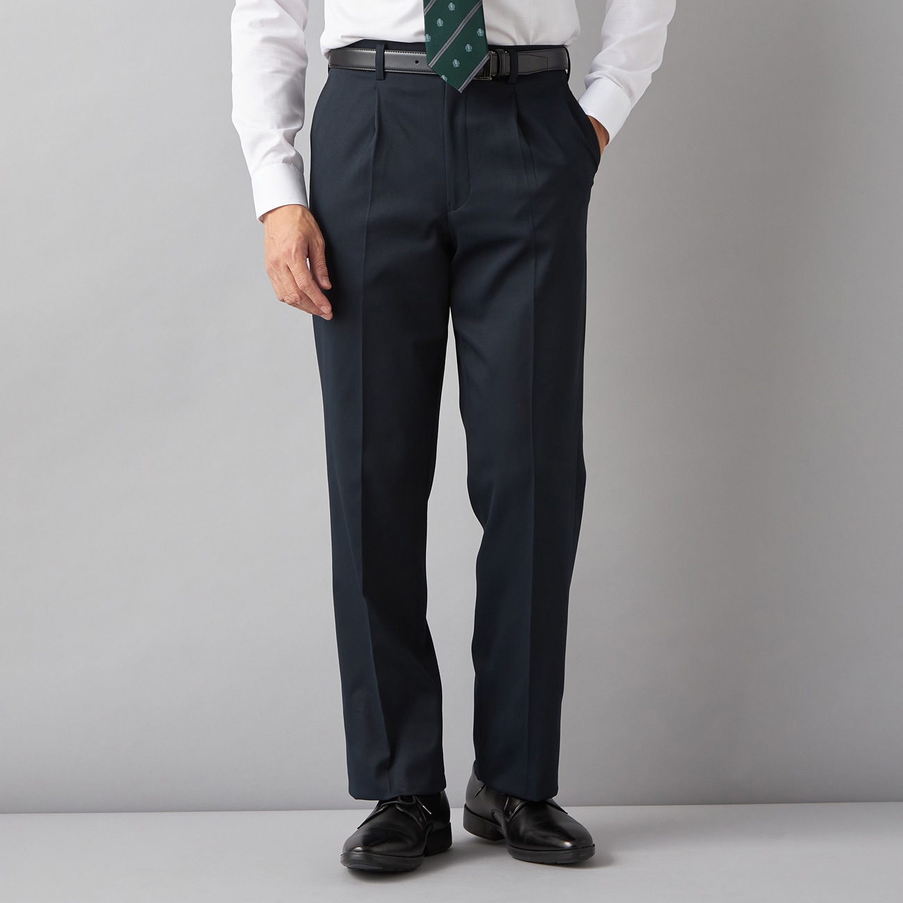 洗える ストレッチ ワンタックパンツ ラチネ LES MUES