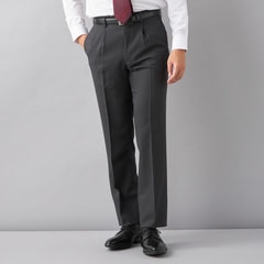 LES MUESスーツ ワイド パンツ ベルト ネイビー チェック 洗える 2パンツスーツ 紺シャドーストライプ柄 LES MUES スリム