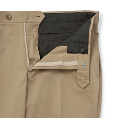 ウエストらくらく 洗える ストレッチコットン テーパードノータックパンツ LES MUES