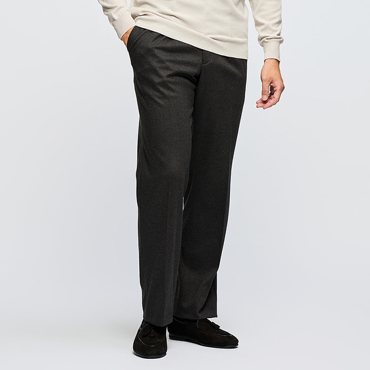 ウールライクジャージーカルゼパンツ ワンタック LES MUES【AOKI公式通販】