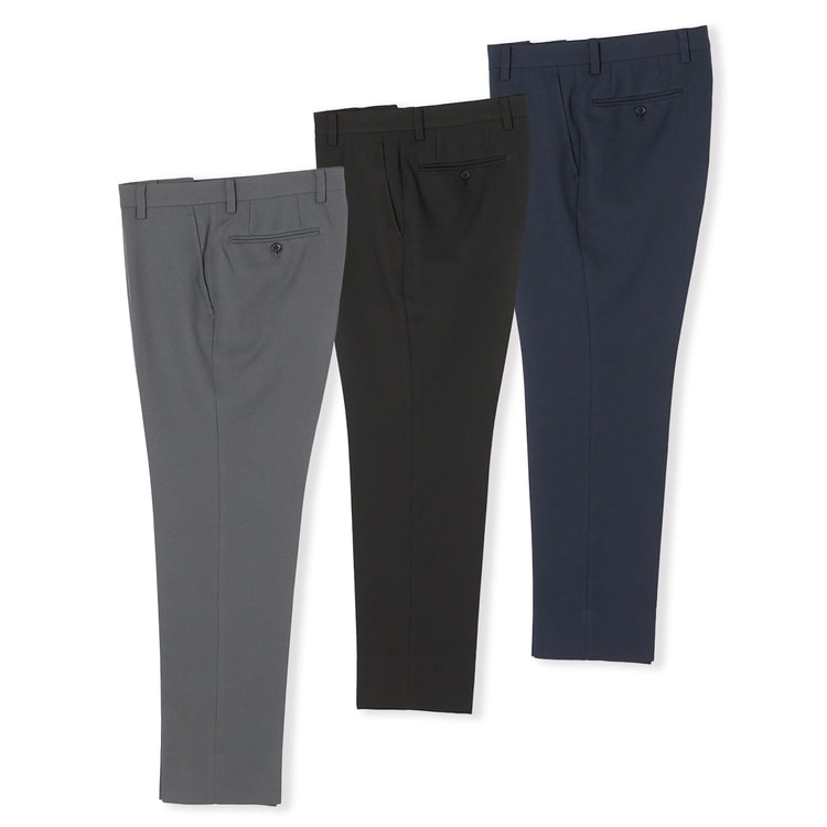 WEB限定商品】3本セット｜秋冬用ストレッチパンツ｜洗える｜千鳥