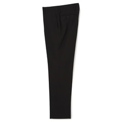 洗える ストレッチ テーパードノータックパンツ 無地 LES MUES