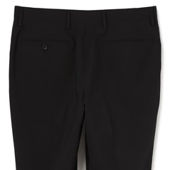 洗える ストレッチ テーパードノータックパンツ 無地 LES MUES